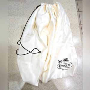 COACH DUST BAG, satin Cream Colored Dust Bag, Large Coach Dustbag